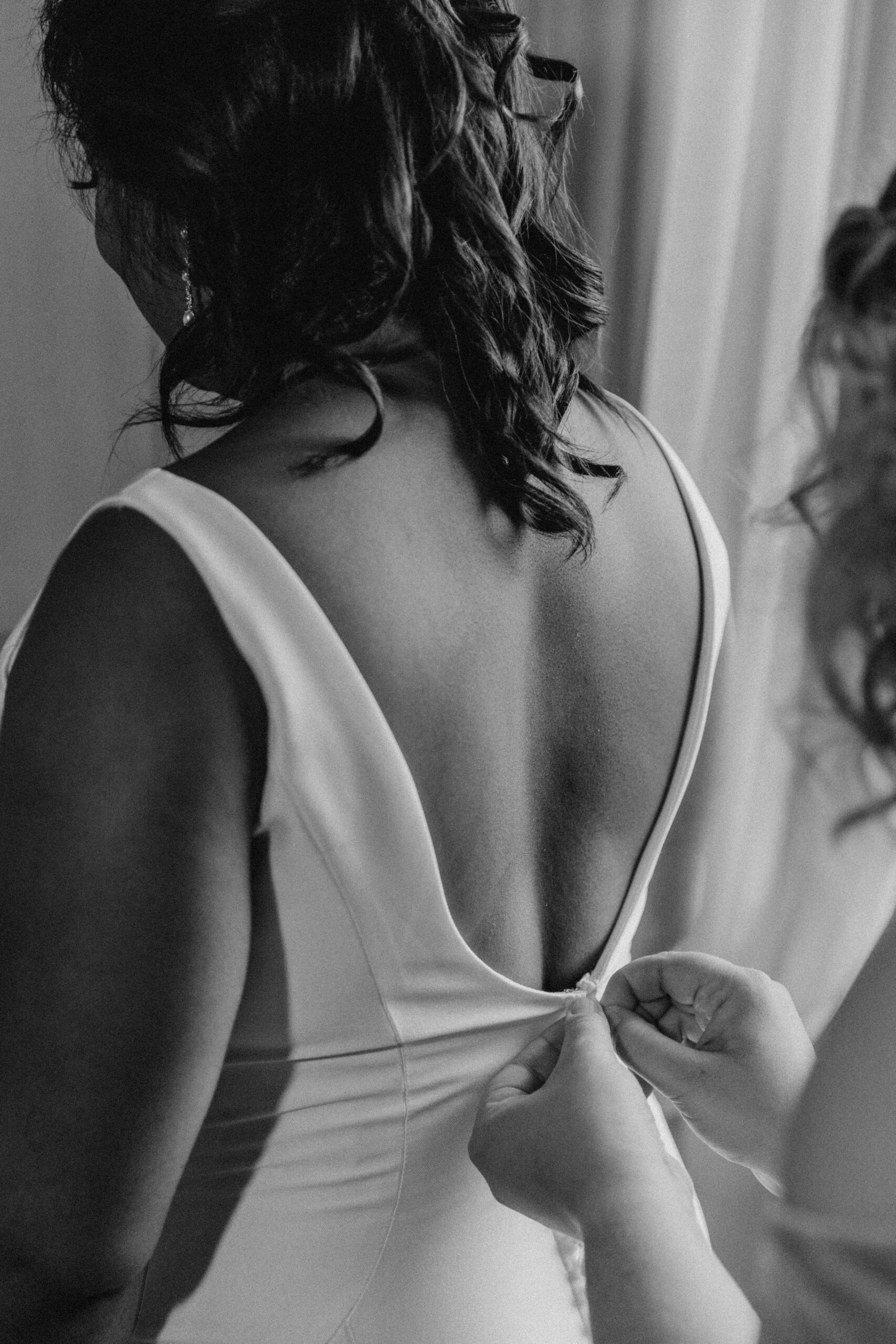 Bride getting ready to get Married on her Elopement Day in Italy