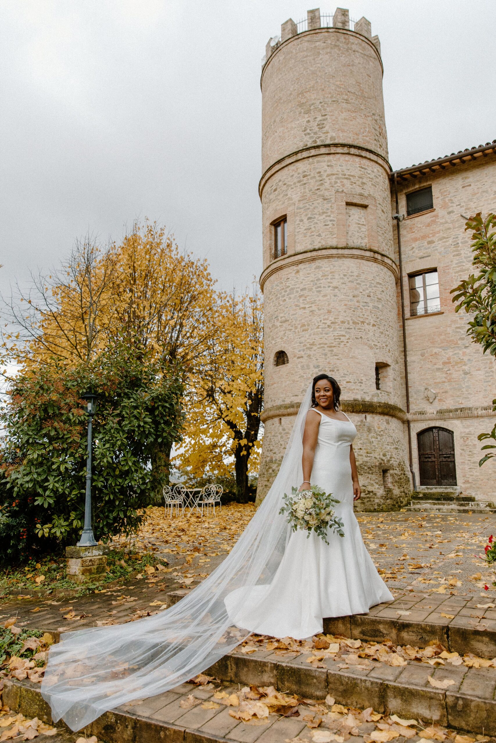 Bride at Castello di Baccaresca in Italy