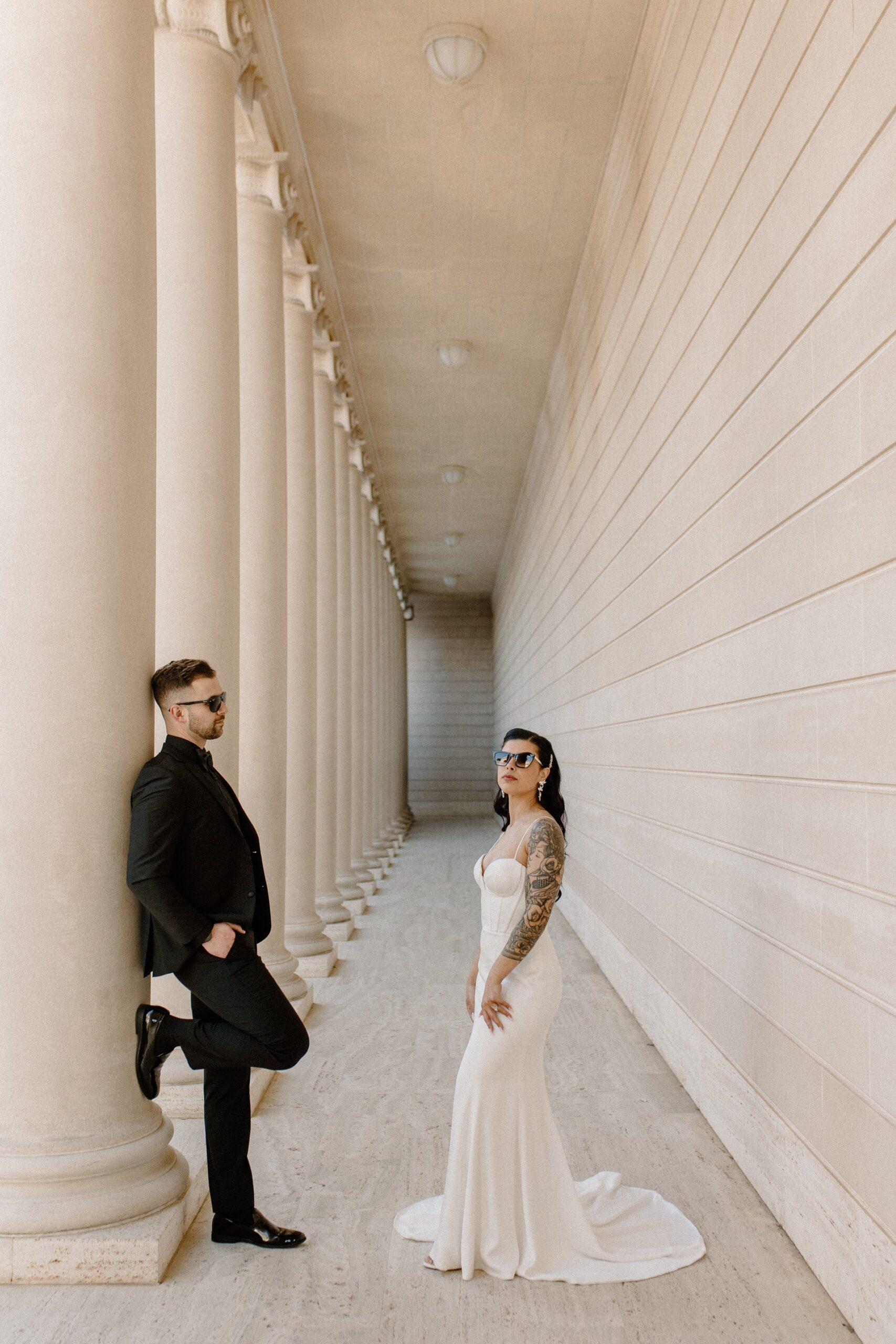 Couple Posing at Legion of Honor in San Francisco