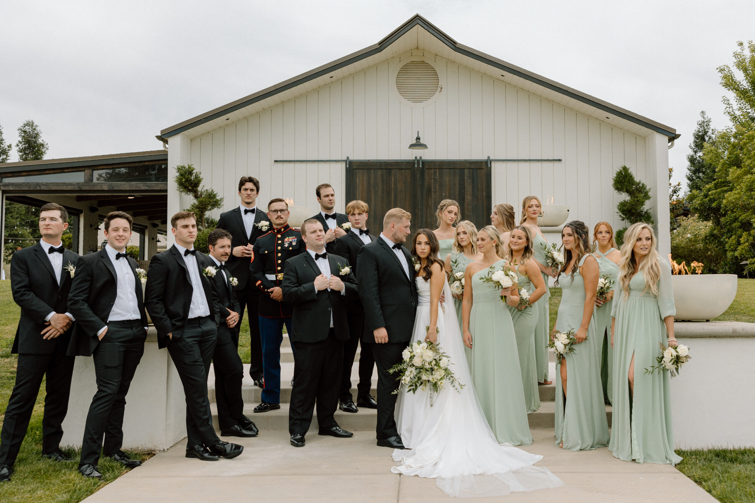 WEdding Party at Lone Oak Longhorn in California