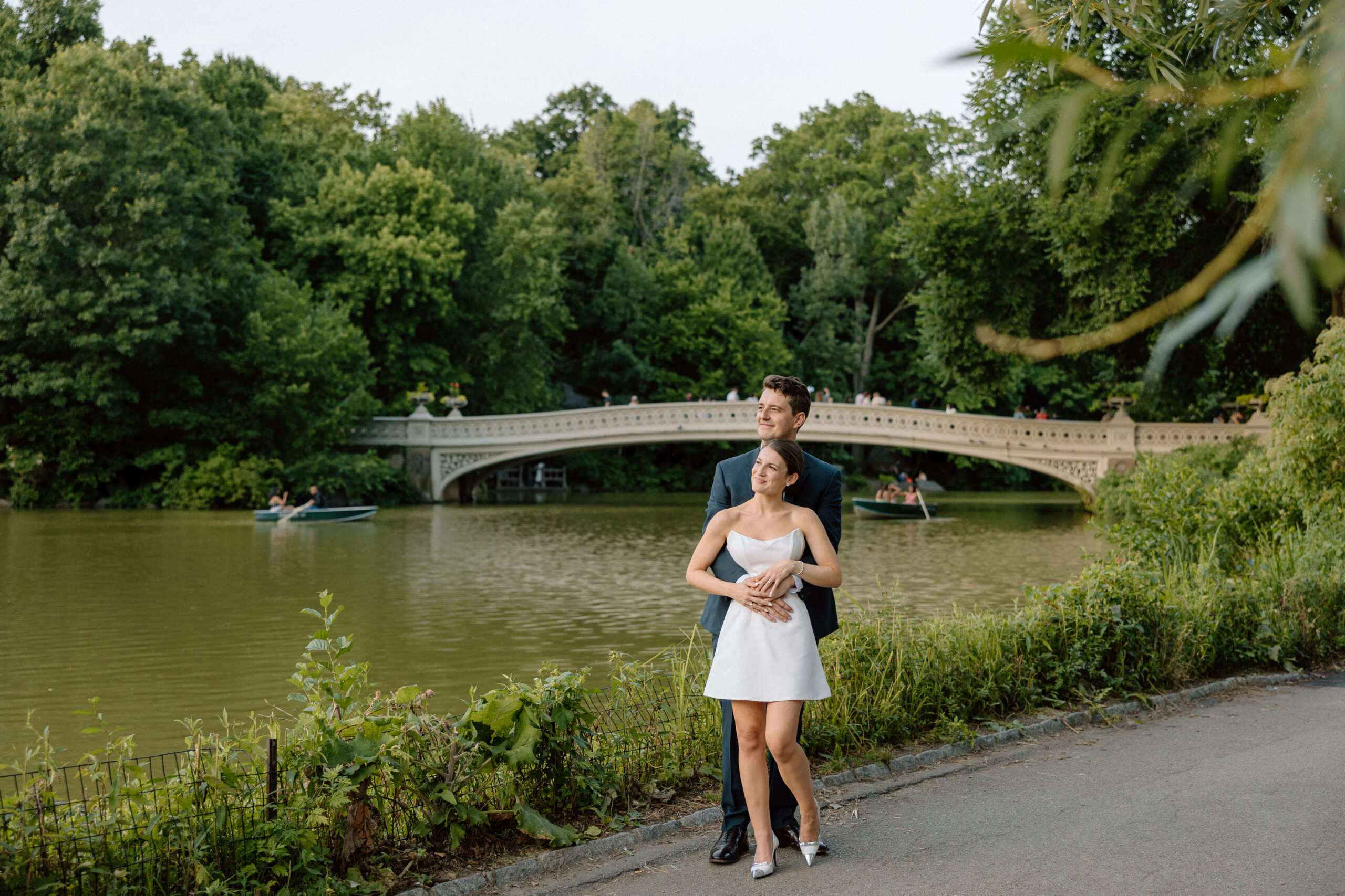 Central Park Bow Bridge Elopement Couple