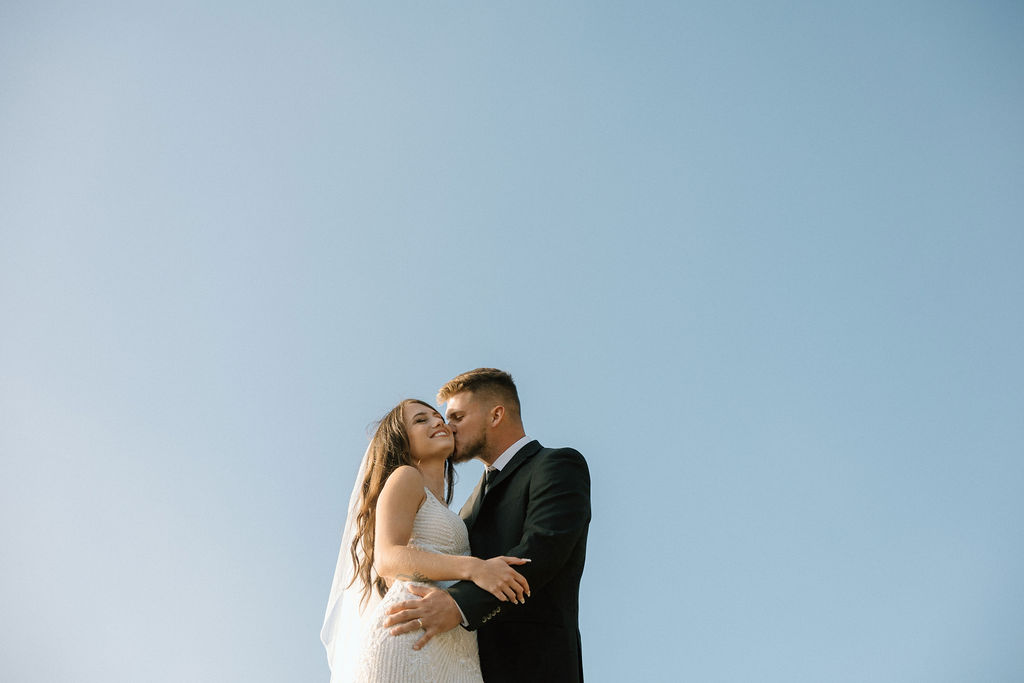 California coast elopement couple