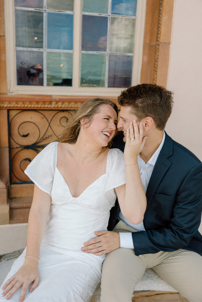 Florida Engagement Session with engaged couple at The Ringling Museum