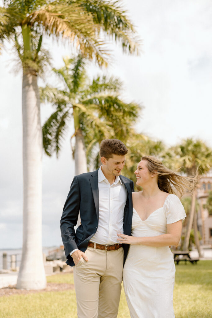 Florida Engagement Session with engaged couple at The Ringling Museum