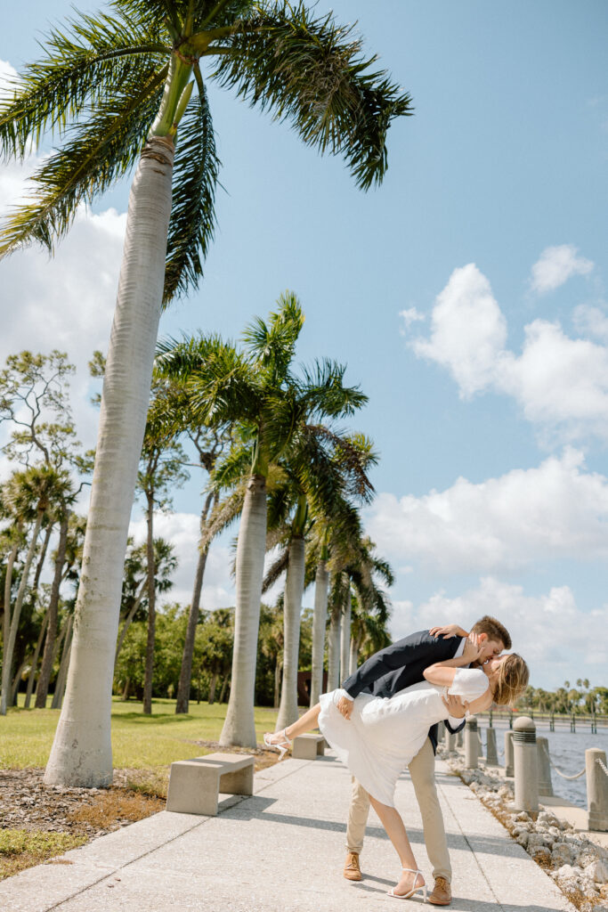 Florida Engagement Session with engaged couple at The Ringling Museum