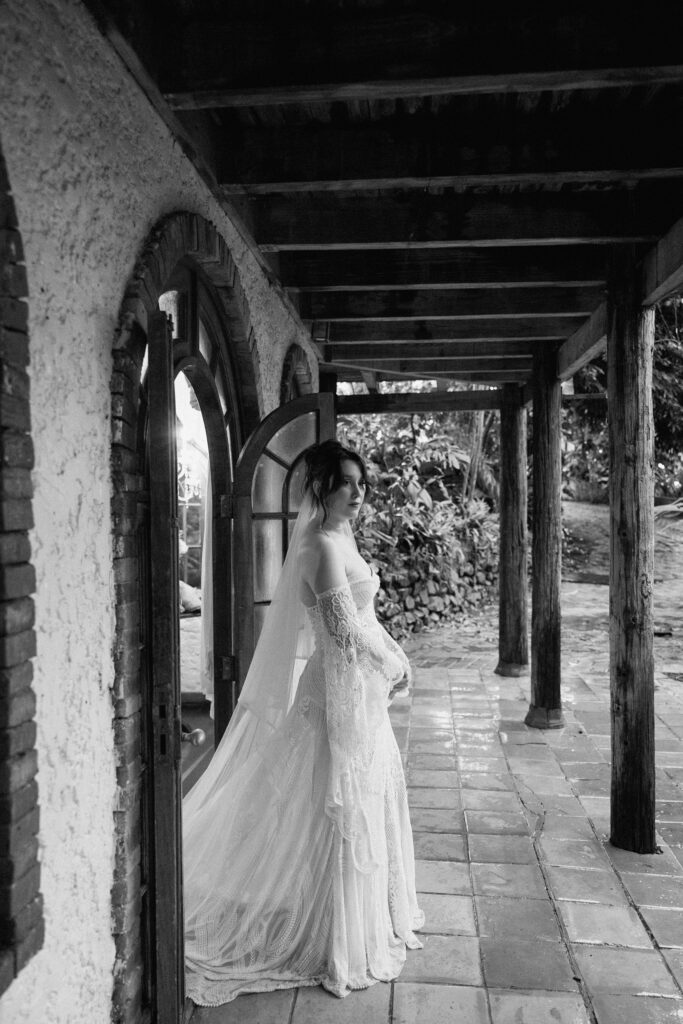 bride at the Hacienda Siesta Alegre in Puerto Rico 