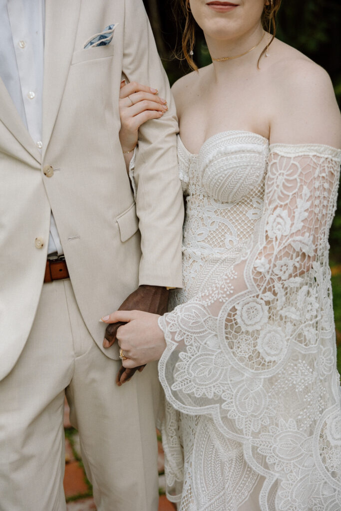 romantic photos of the bride and groom on their wedding day at the Hacienda Siesta Alegre in Puerto Rico 