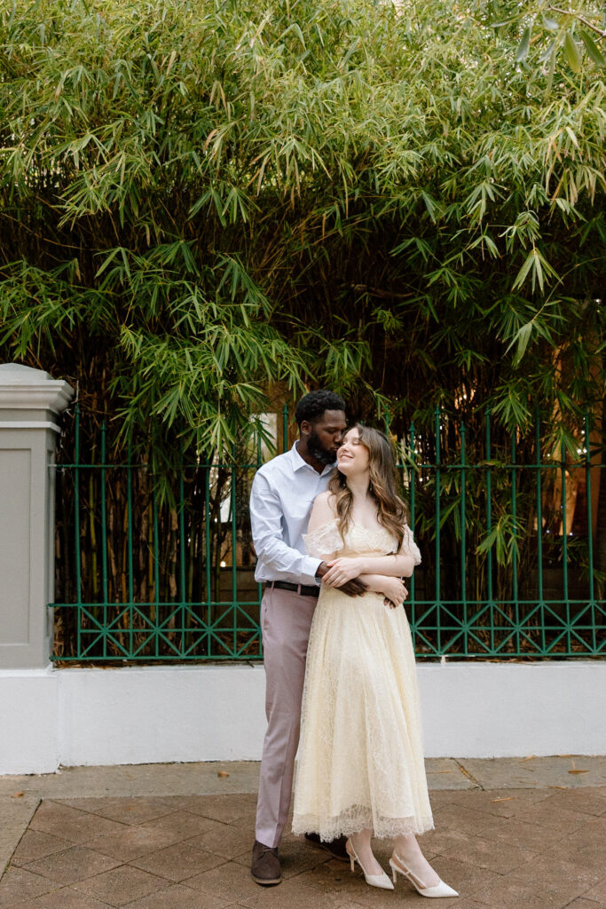 Rehearsal Dinner for Wedding Couple in Old San Juan Puerto Rico where bride wore a reimagined version of her mothers wedding dress 