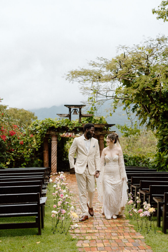 romantic photos of the bride and groom on their wedding day at the Hacienda Siesta Alegre in Puerto Rico 