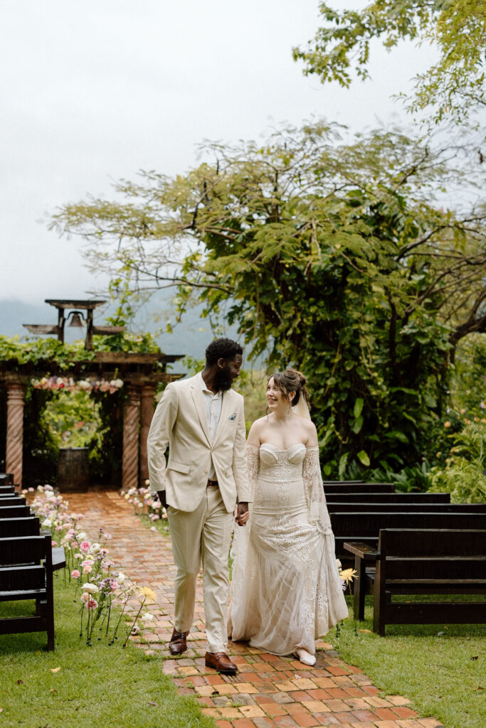 romantic photos of the bride and groom on their wedding day at the Hacienda Siesta Alegre in Puerto Rico 
