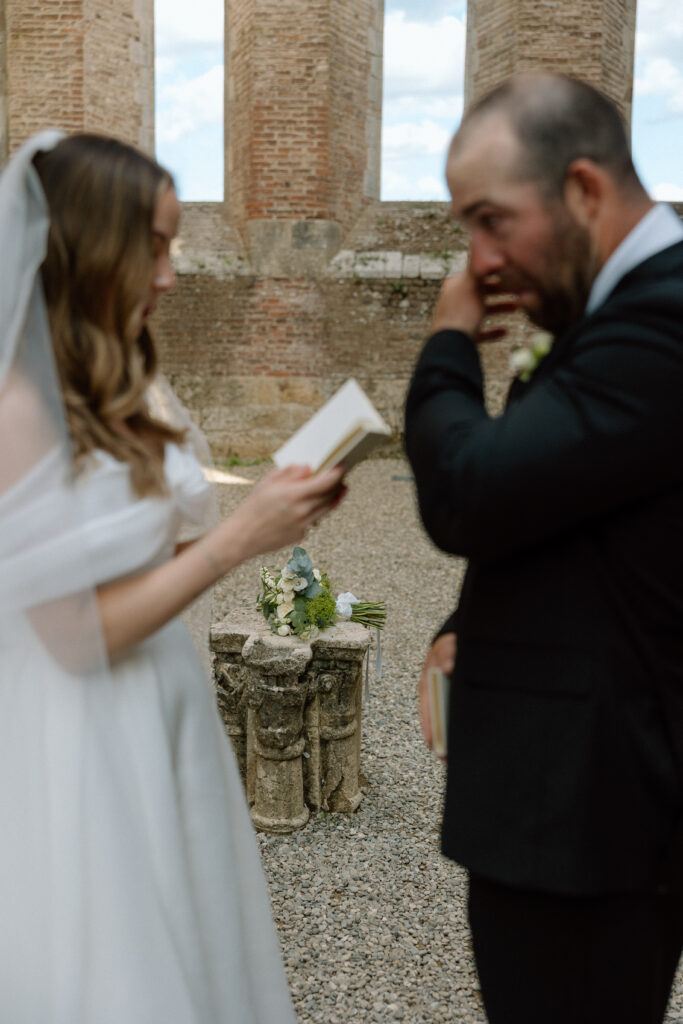 Wedding at San Galgano Abbey in Tuscany