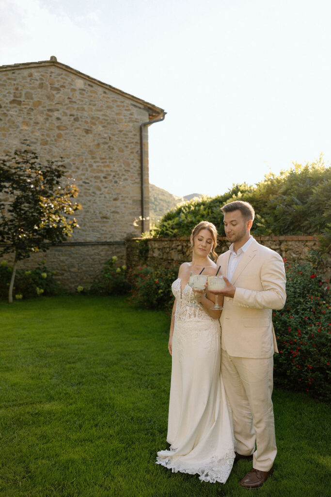 Intimate destination wedding photography at Villa di Piazzano capturing timeless elegance, historic architecture, and heartfelt moments in Tuscany.