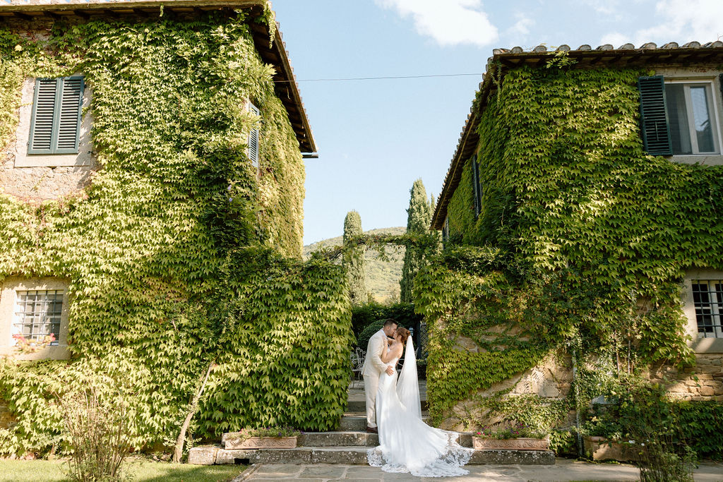 Intimate destination wedding photography at Villa di Piazzano capturing timeless elegance, historic architecture, and heartfelt moments in Tuscany.