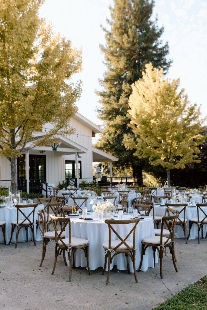 beautifully designed Reception at park winters captured by california wedding photographer