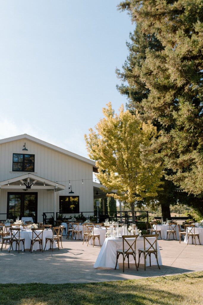 beautifully designed Reception at park winters captured by california wedding photographer