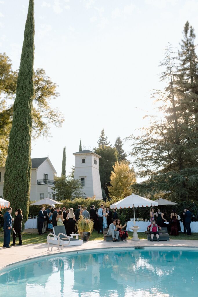 cocktail hour poolside at park winters 